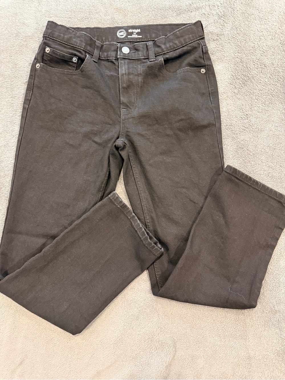 wonder nation Black Straight Fit Kids Jeans Size 14